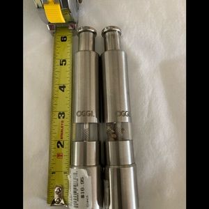 OGGI Stainless steel 6” salt and pepper mills